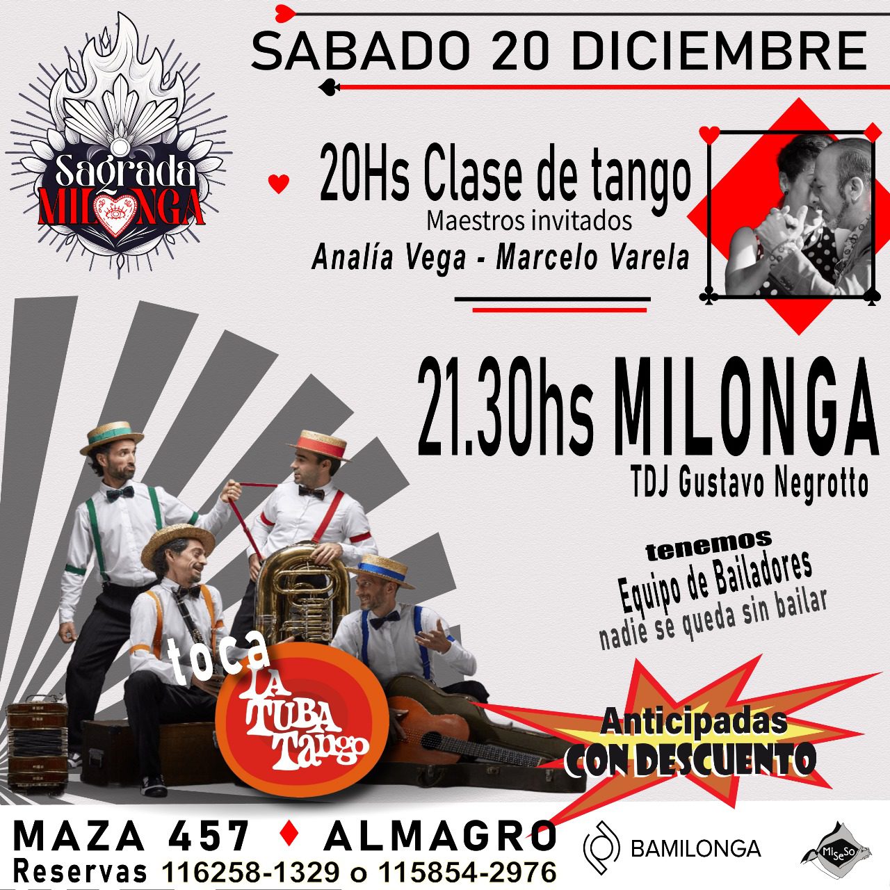 La Tubatango en Sagrada Milonga